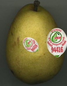 Pear produce sticker